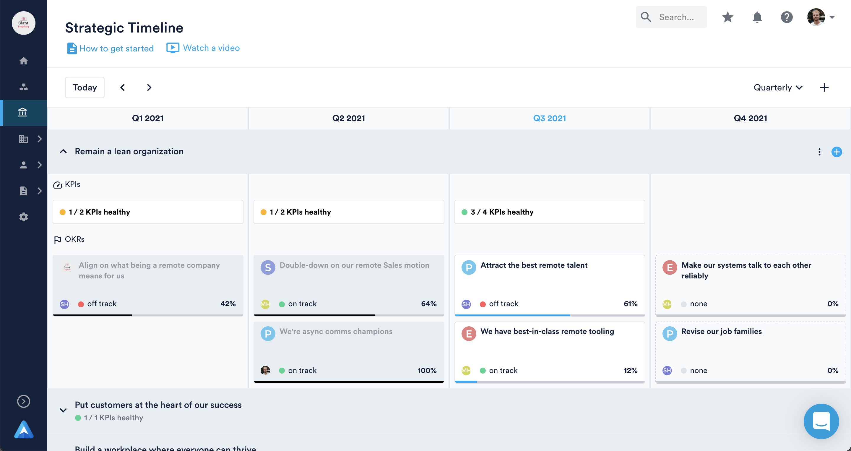 Perdoo Software - Plan your strategy execution and align everyone around how you'll win. Monitor performance of your Strategic Pillars over time to identify what needs attention. Align OKRs to your Pillars to set out how you'll turn strategy into results.