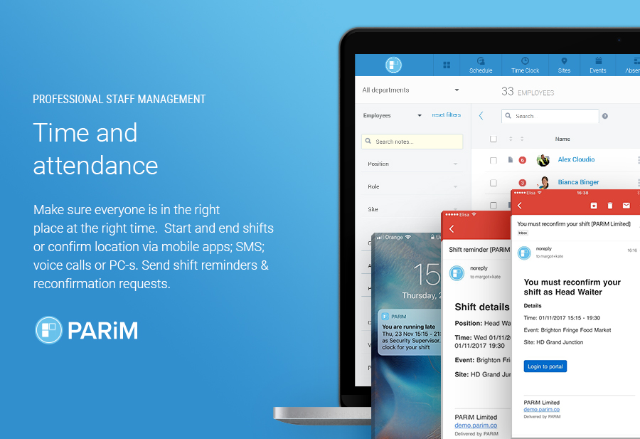 PARiM Software - Time and Attendance Tracking