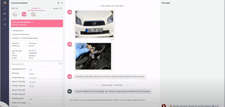 Web1on1 screenshot: Web1on1 conversations