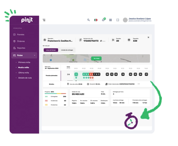 Pinit screenshot: Pinit manage and administer warehouses depending on their logistics function