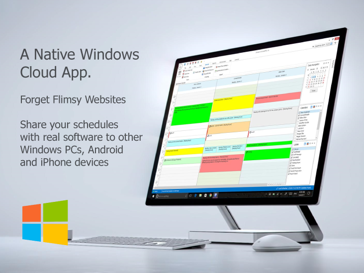 ScheduFlow Software - ScheduFlow is a native Windows cloud app, it sits in your traybar and automatically refreshes.