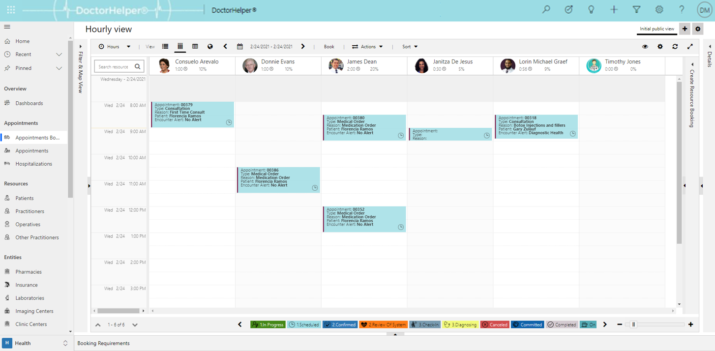 DoctorHelper screenshot: Appointment Board