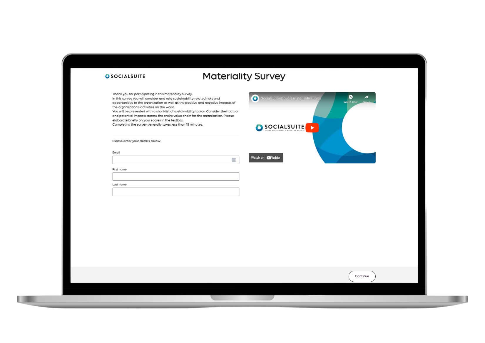 Our materiality software has a survey aspect that provides quantitative data from your key stakeholders. Our platform collects, stores, and analyzes the survey data in real time.