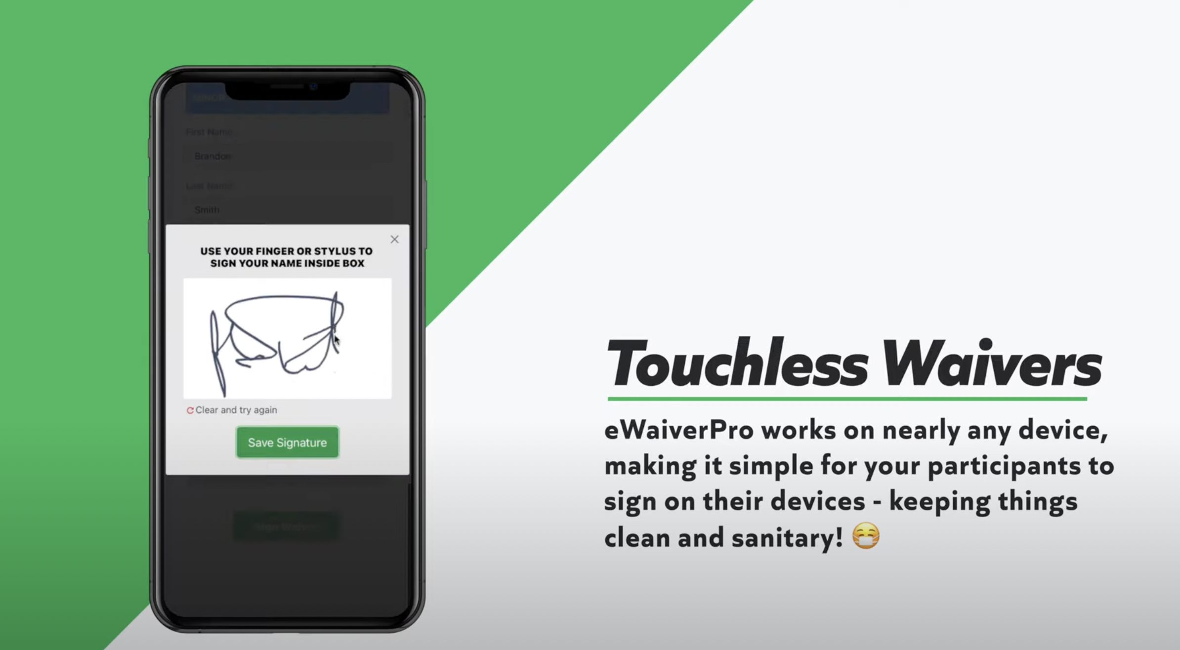eWaiverPro touchless waivers