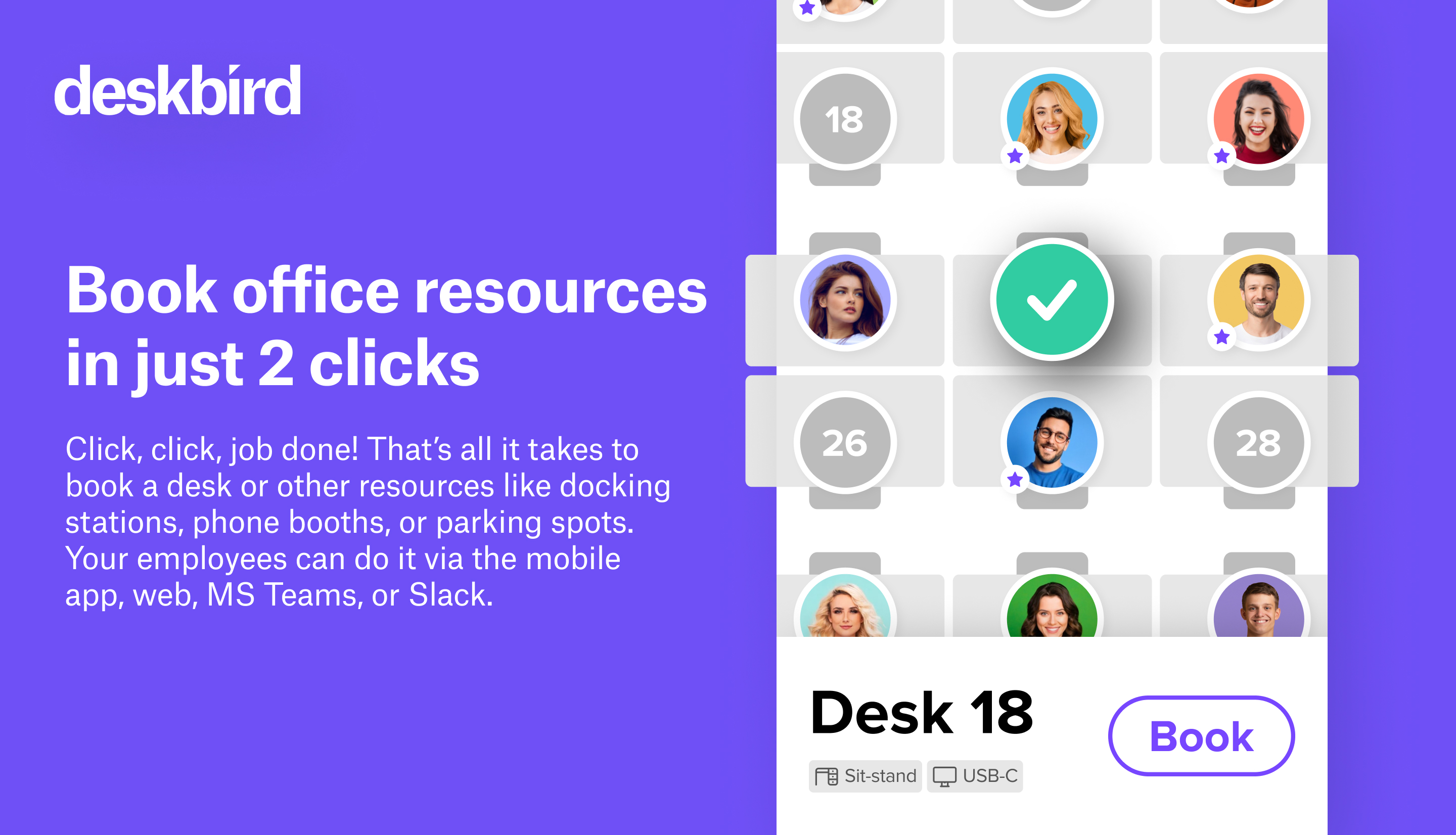 Book office resources in 2 clicks