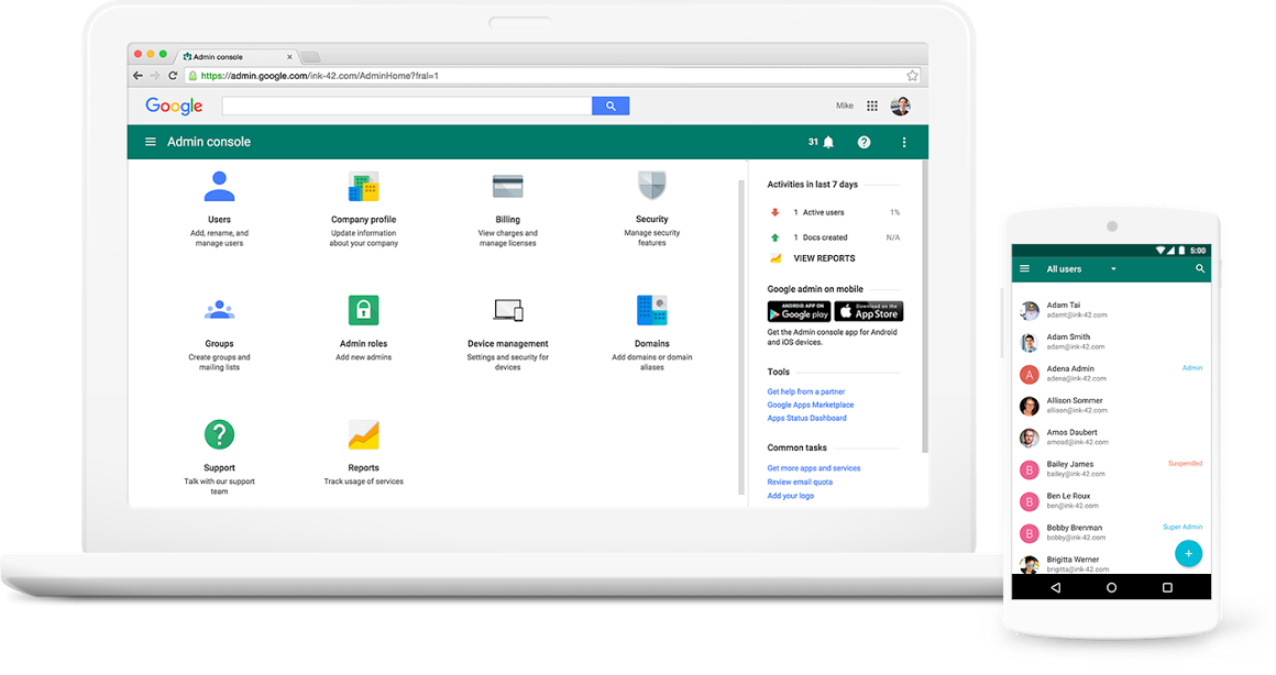 Google Workspace Software - Protect company data and devices with single-sign-on & two-factor authentication options