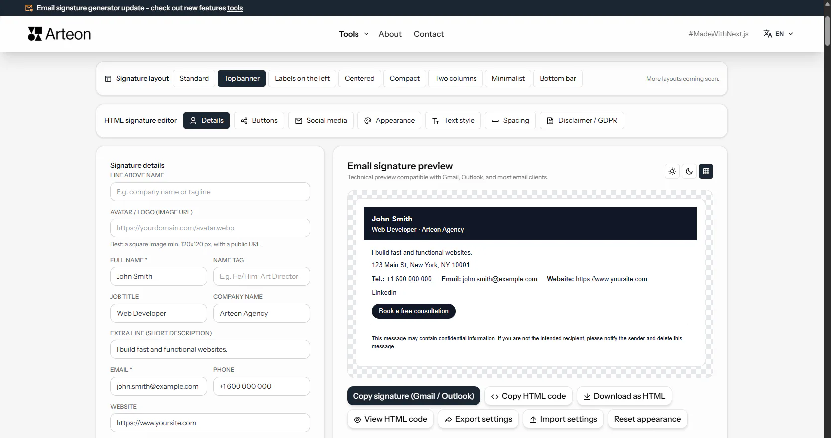Mod Email Generator Free HTML Email Signature Generator Reviews, Prices & Ratings | GetApp ...