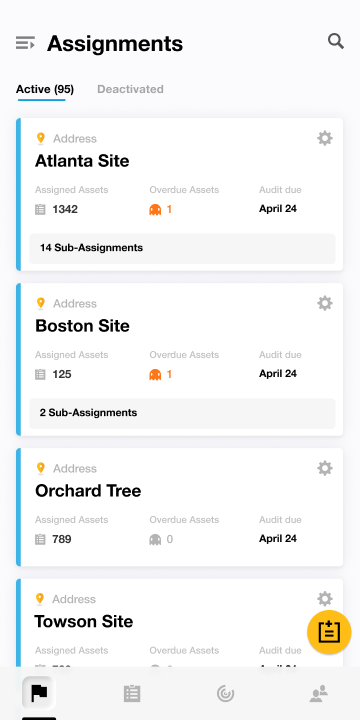 Site Manager screenshot: Site Manager assignments