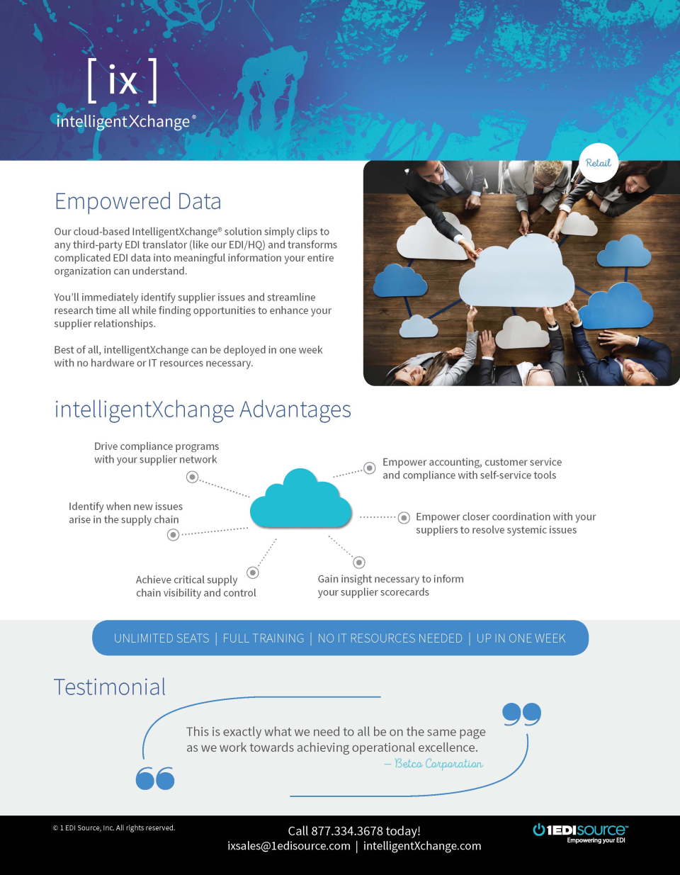 intelligentXchange Software - Promising unmatched data visibility for cross-functional teams spanning suppliers, retailers and distributors