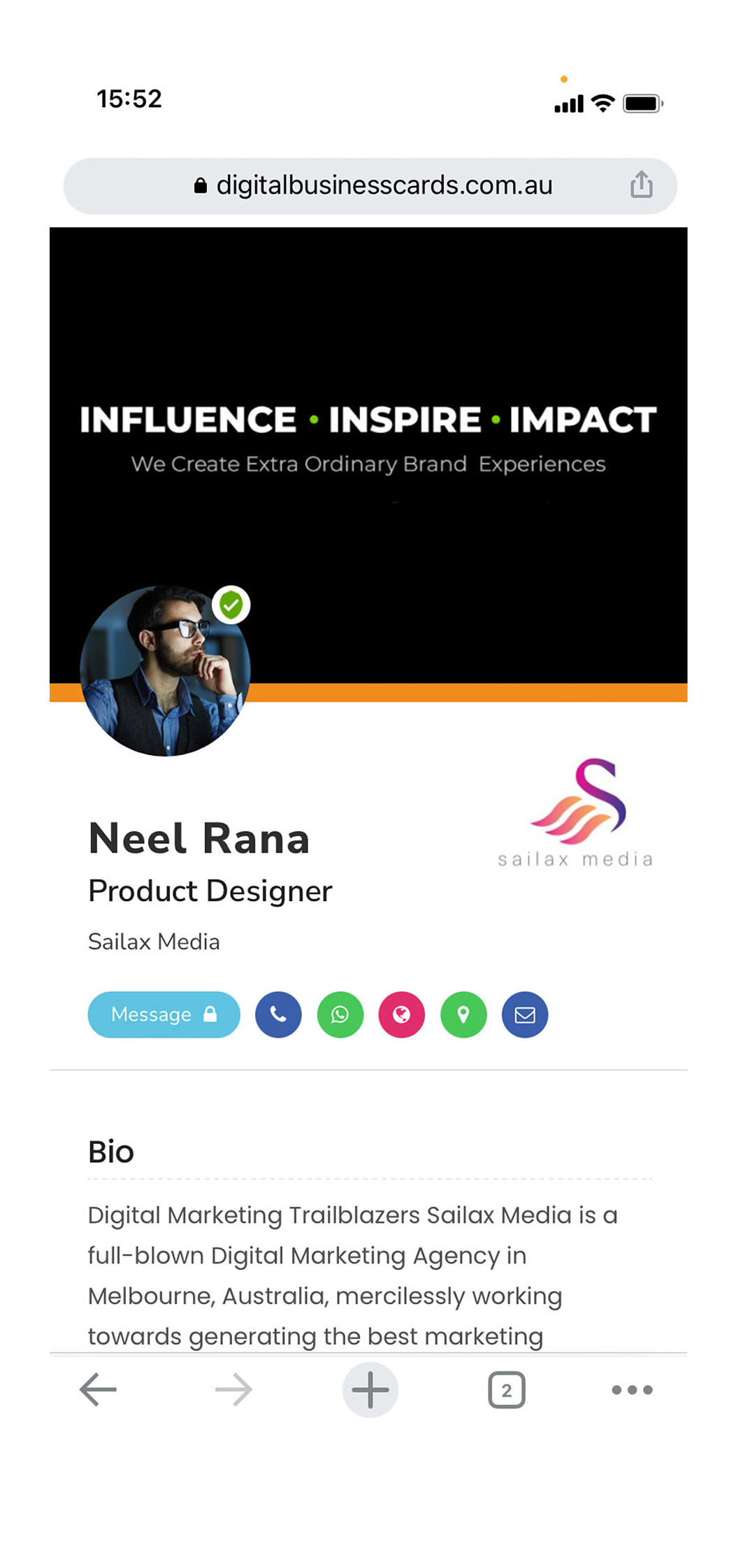 Sailax Digital Business Cards Pricing, Alternatives \u0026 More 2026 | Capterra, image size:1073x2204