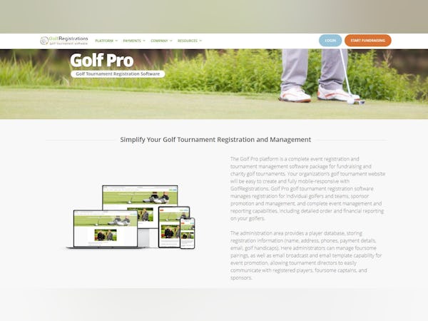 GolfRegistrations Software - 1