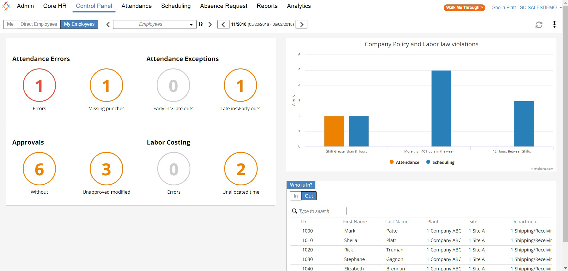 Synerion Software - Control Panel