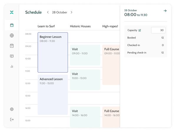 Beyonk screenshot: Easy and modern activity schedule calendar