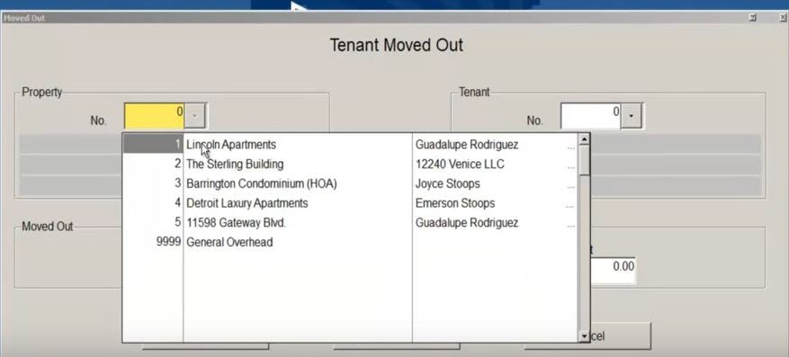 Property Boulevard Software - Tenant moved out process