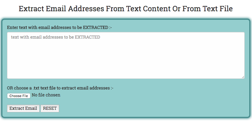 Extracting email from text content