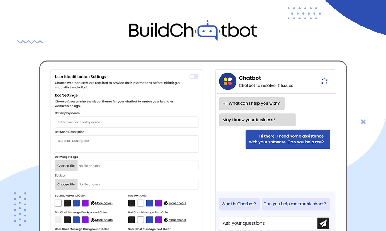 Build Chatbot helps increase customer engagement by providing a conversational platform for users to ask questions and receive precise answers. By auto-training the chatbot with your content, it becomes capable of resolving user queries.