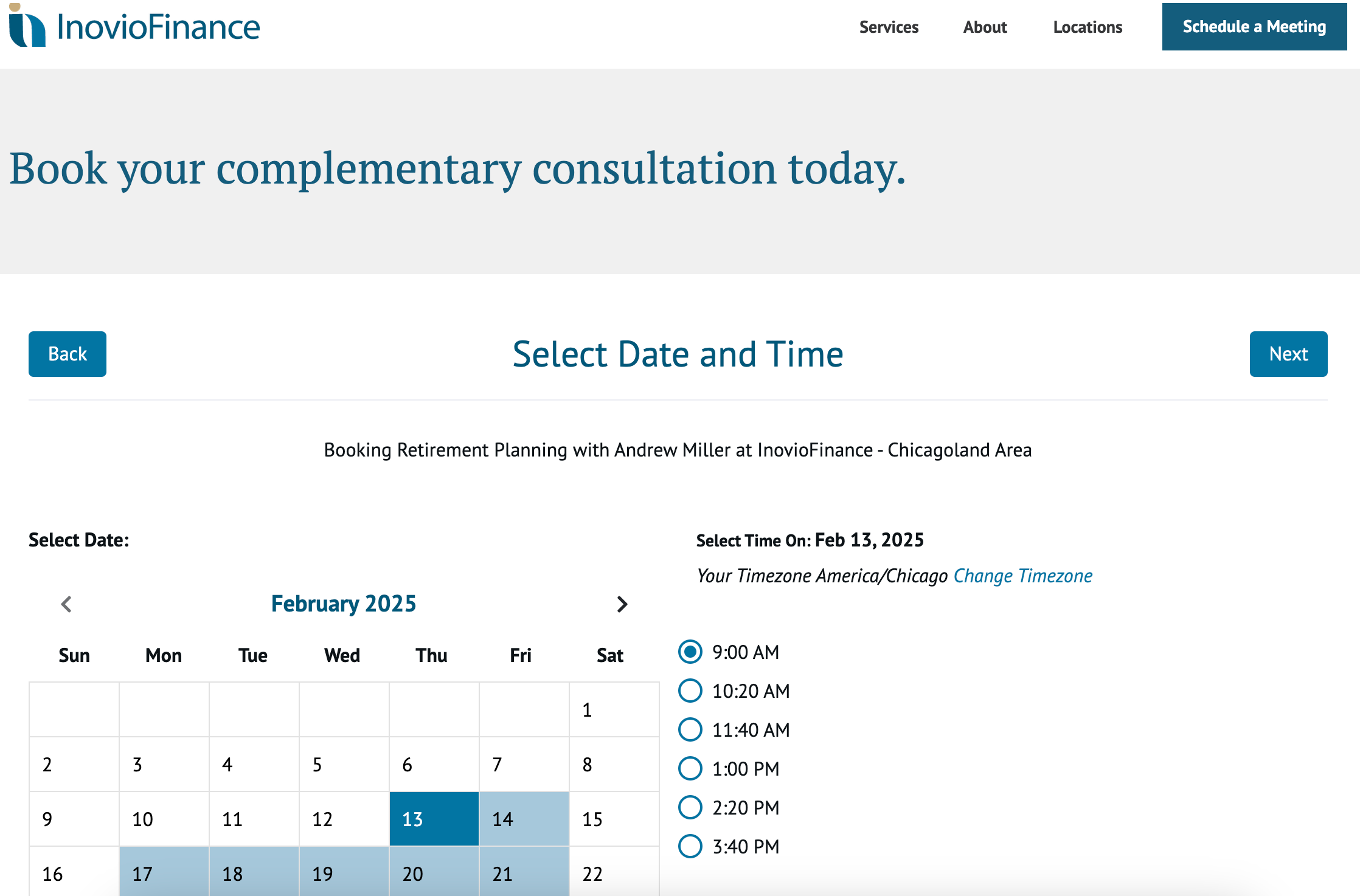 TimeTap Software - TimeTap customized appointment booking page creation