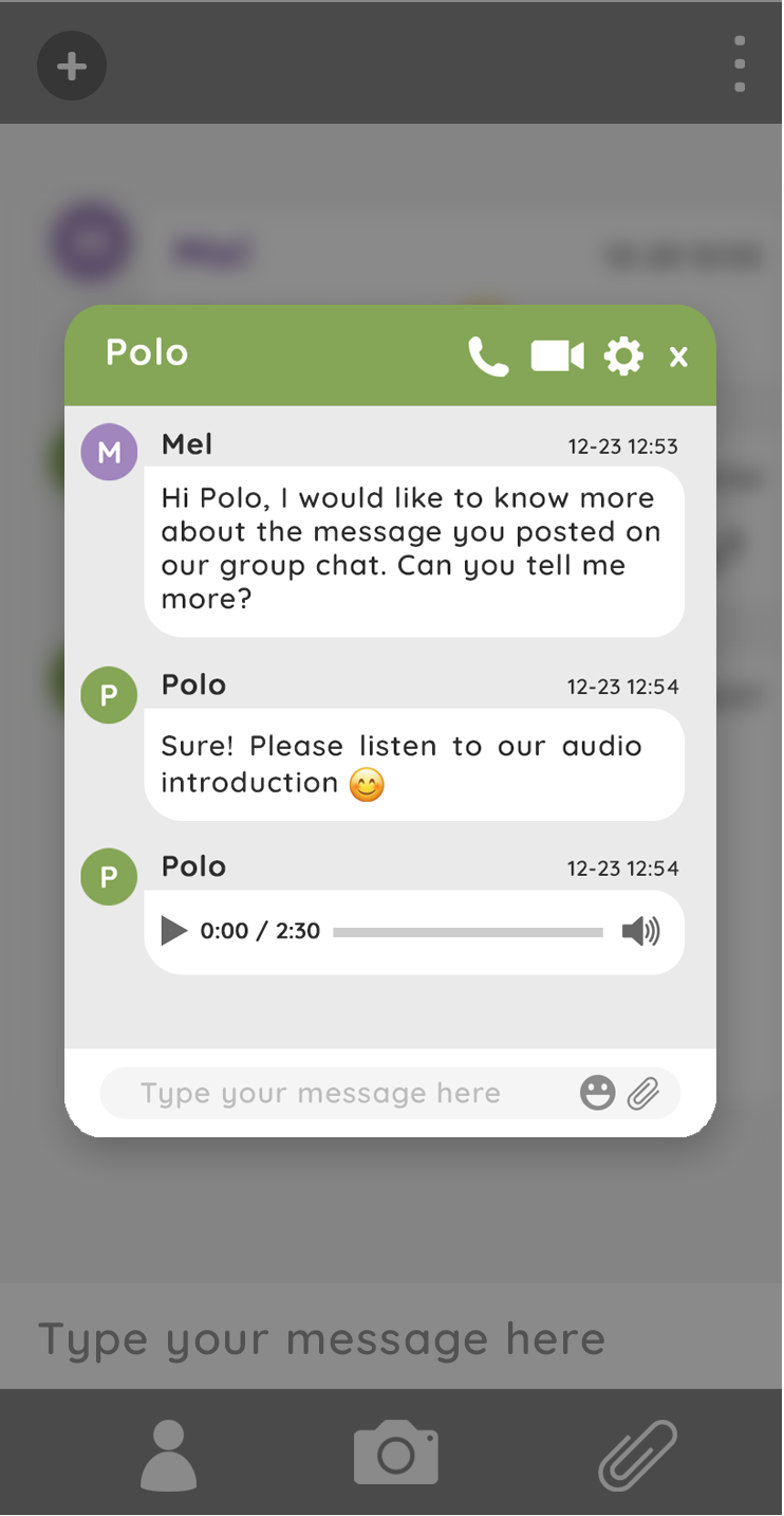 Private Chat: A type of chat where users can communicate with other users privately, in a one-on-one conversation. This is ideal for networking without the clutter of a group chat.