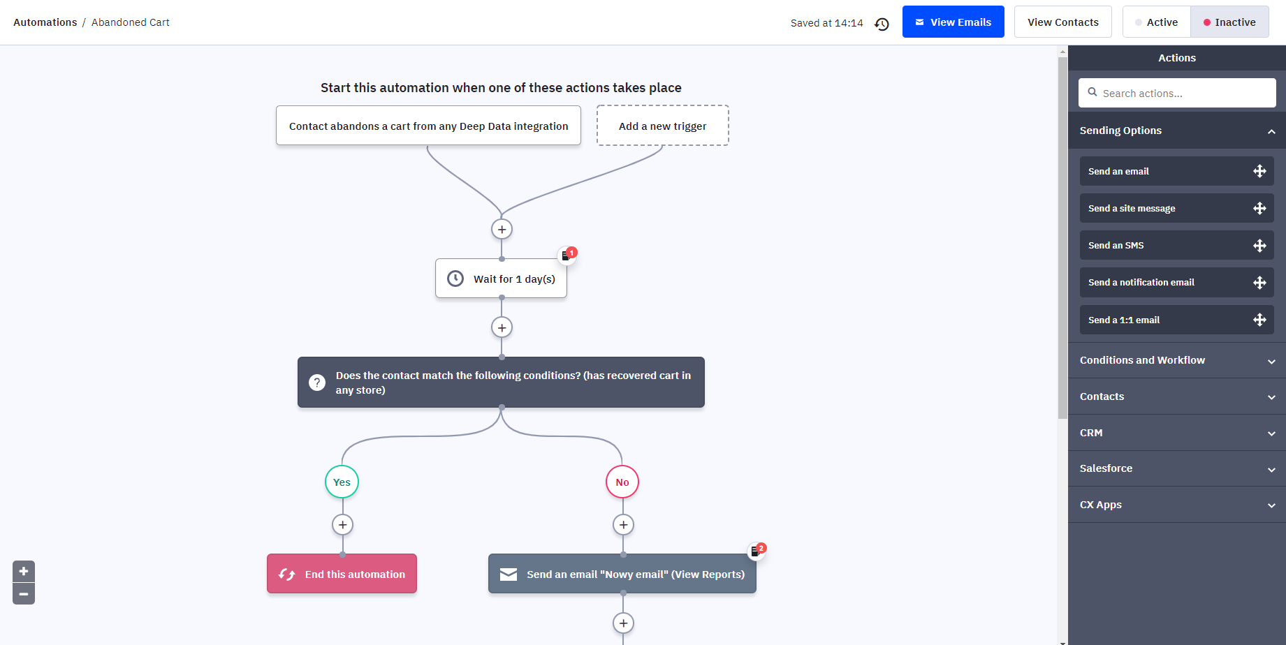 QuarticON Software - Triggered automations: building communication with customers or internal sales team