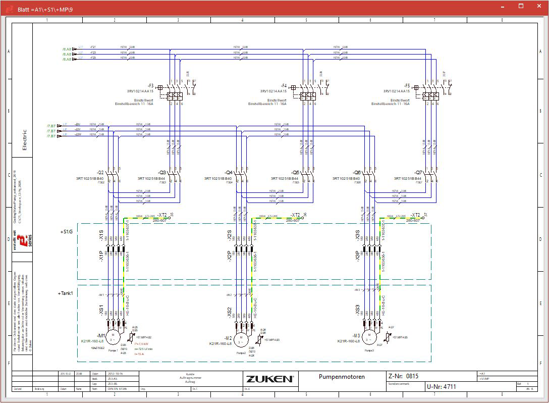 Electrical schematic design in E3.series