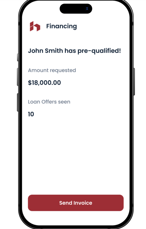 Hearth screenshot: Hearth financing