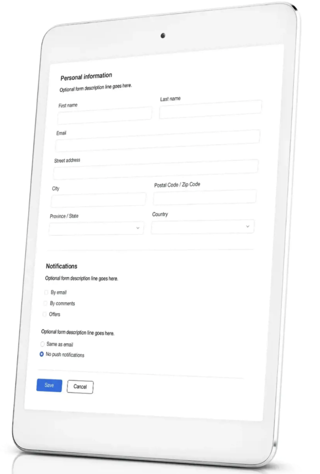 GovStack Forms - Example Customer Form