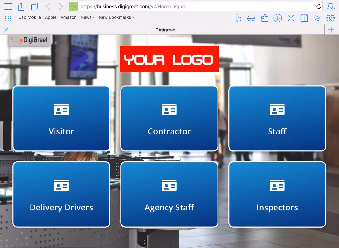 DigiGreet screenshot: DigiGreet home