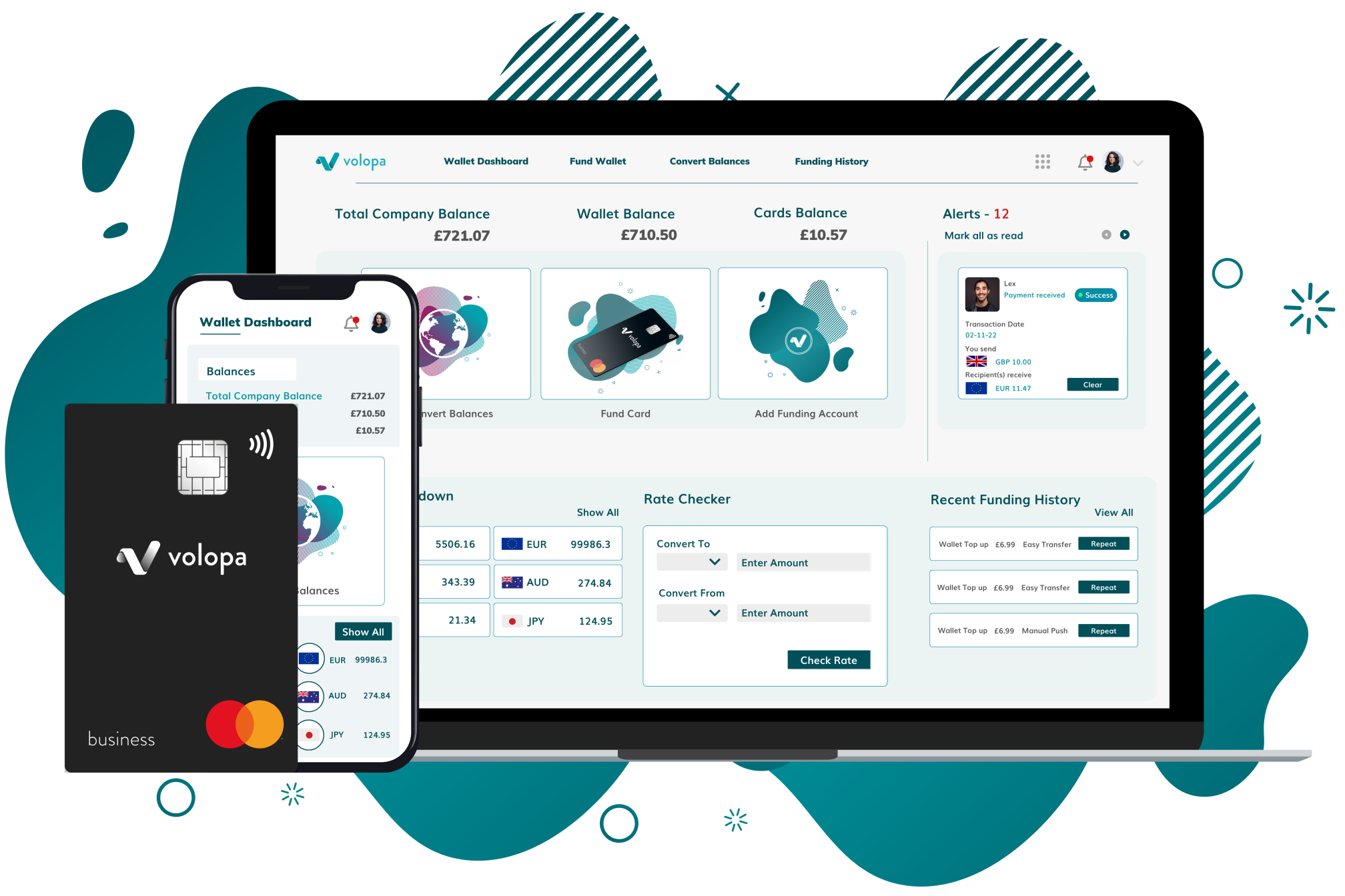 Volopa Software - Prepaid cards dashboard