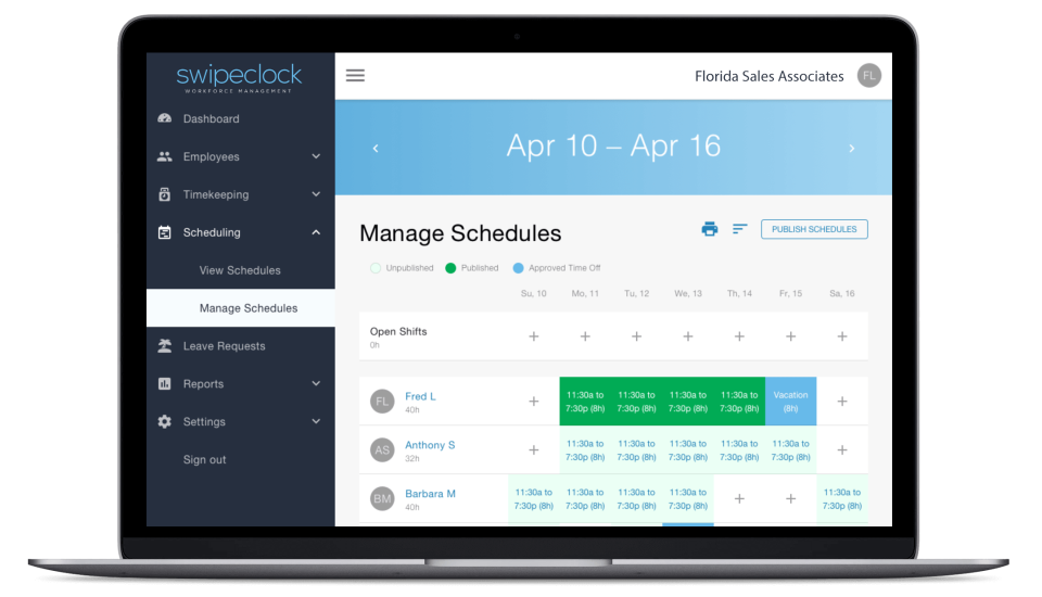 TimeSimplicity manage schedules
