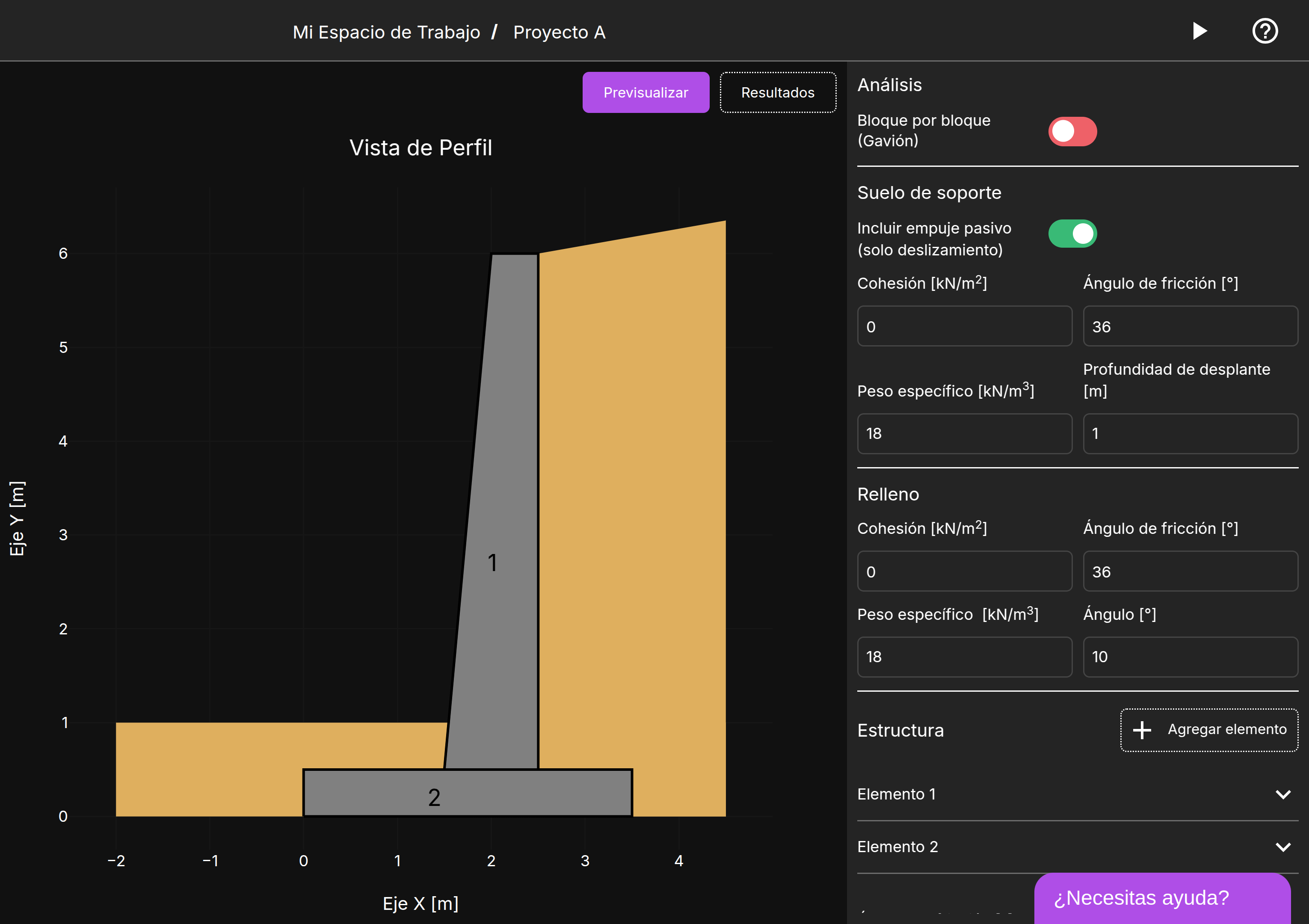 Rischio screenshot: Main screen of the application