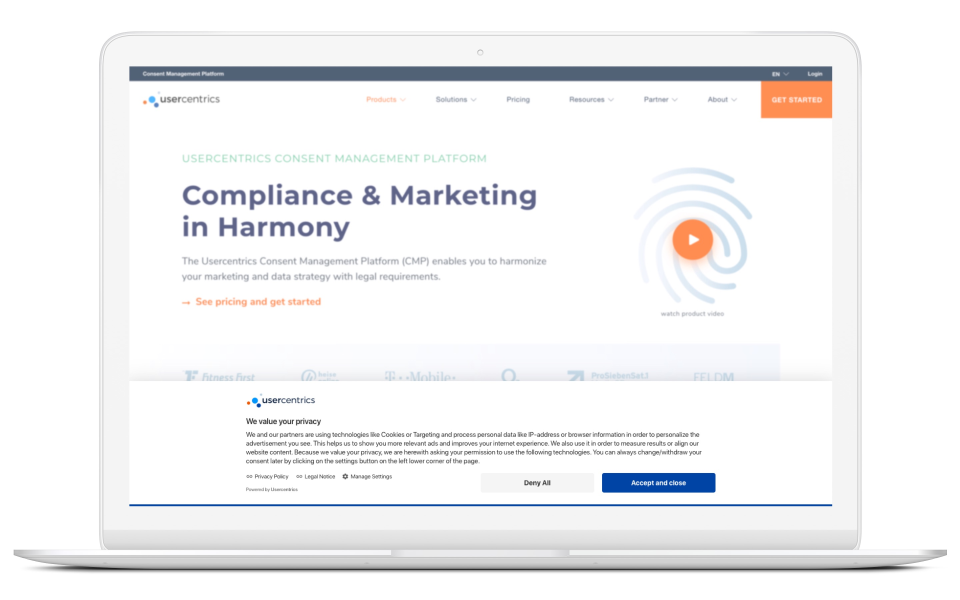 Usercentrics  screenshot
