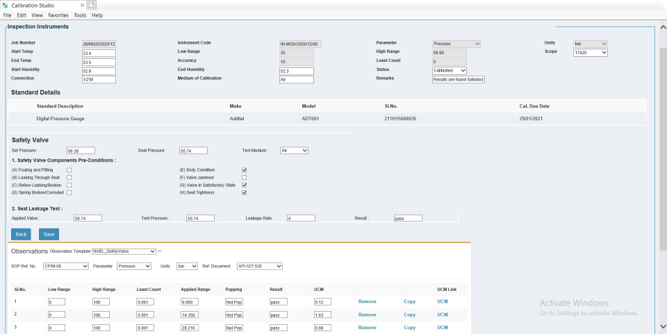 Calibration Studio Logiciel - 2