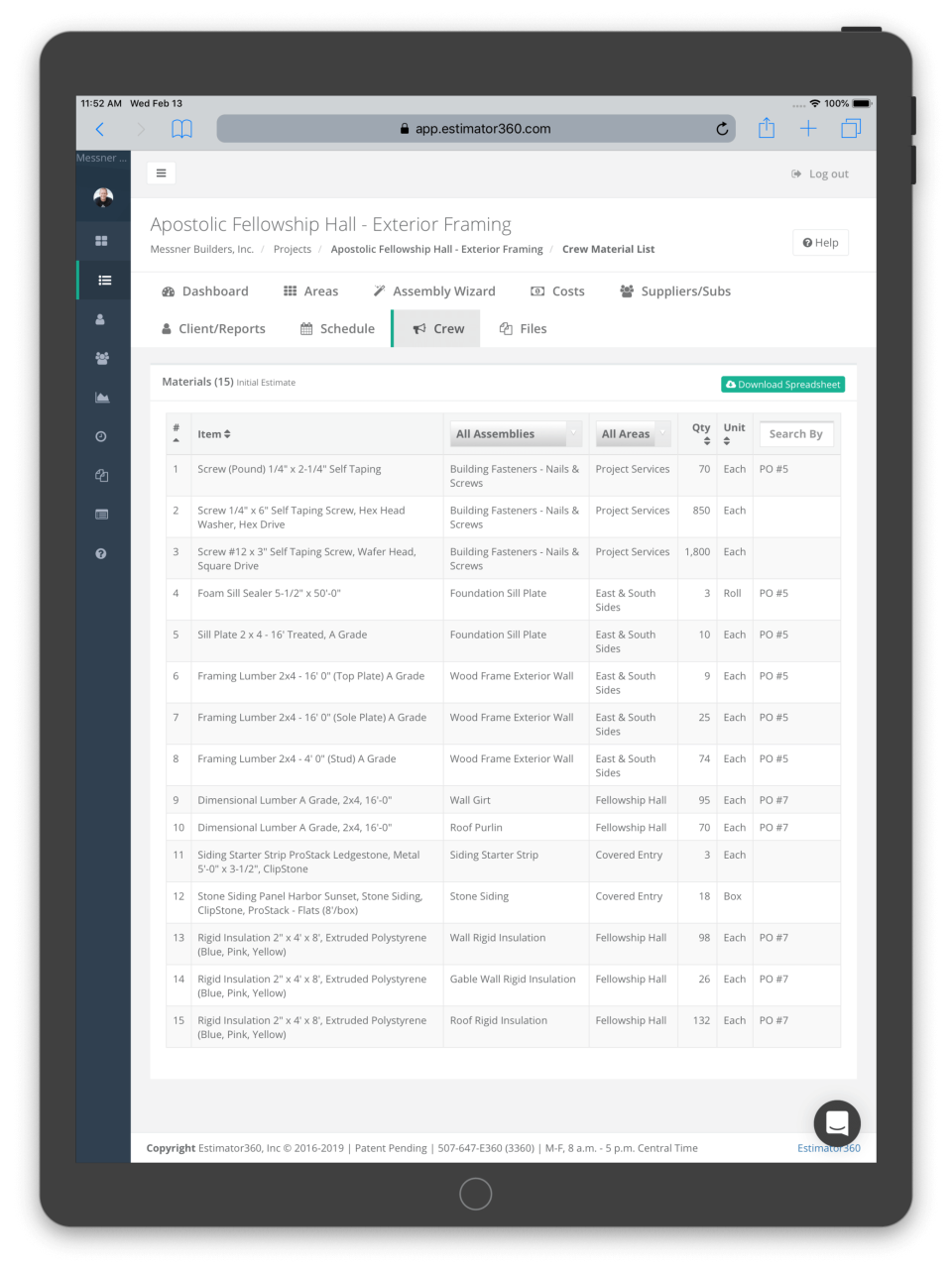 Estimator360 Software - 2