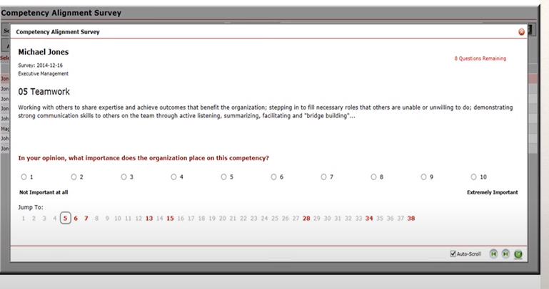 Encompassing Visions competency alignment survey