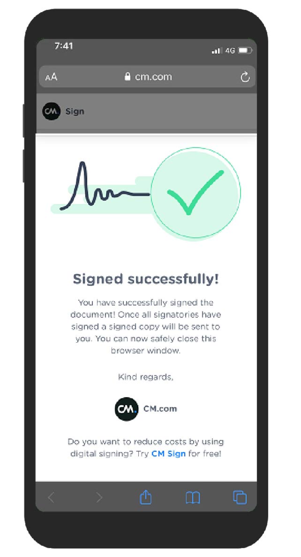 CM.com Sign – Confirmed signature