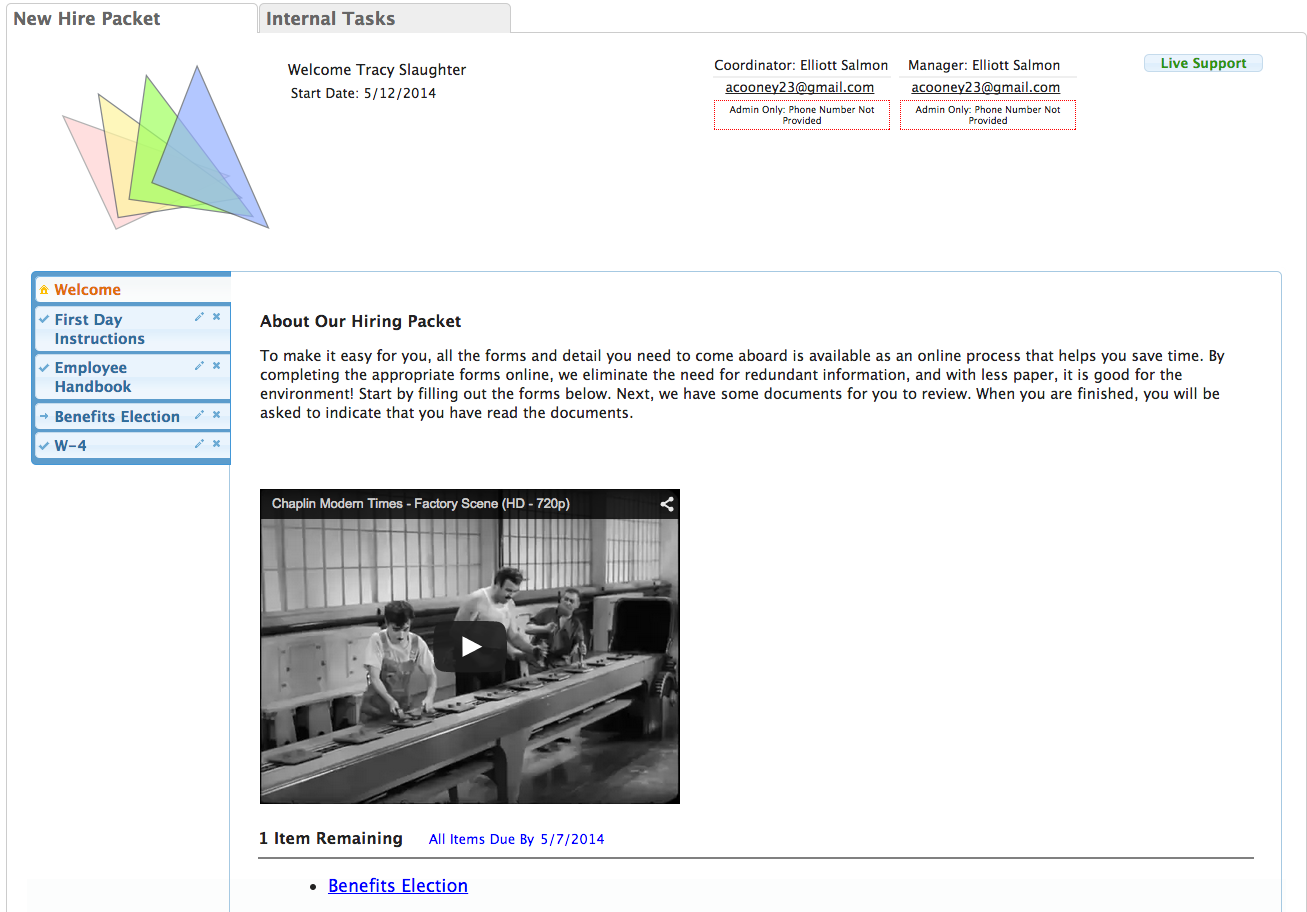 ClearCompany Paperless Onboarding Packet