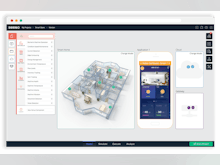 Seebo Software - Factory 4.0 Design capabilities allow a physical real world venue space to be virtually modeled to visualize a workspace and map out layout, functionality for IoT communications purposes