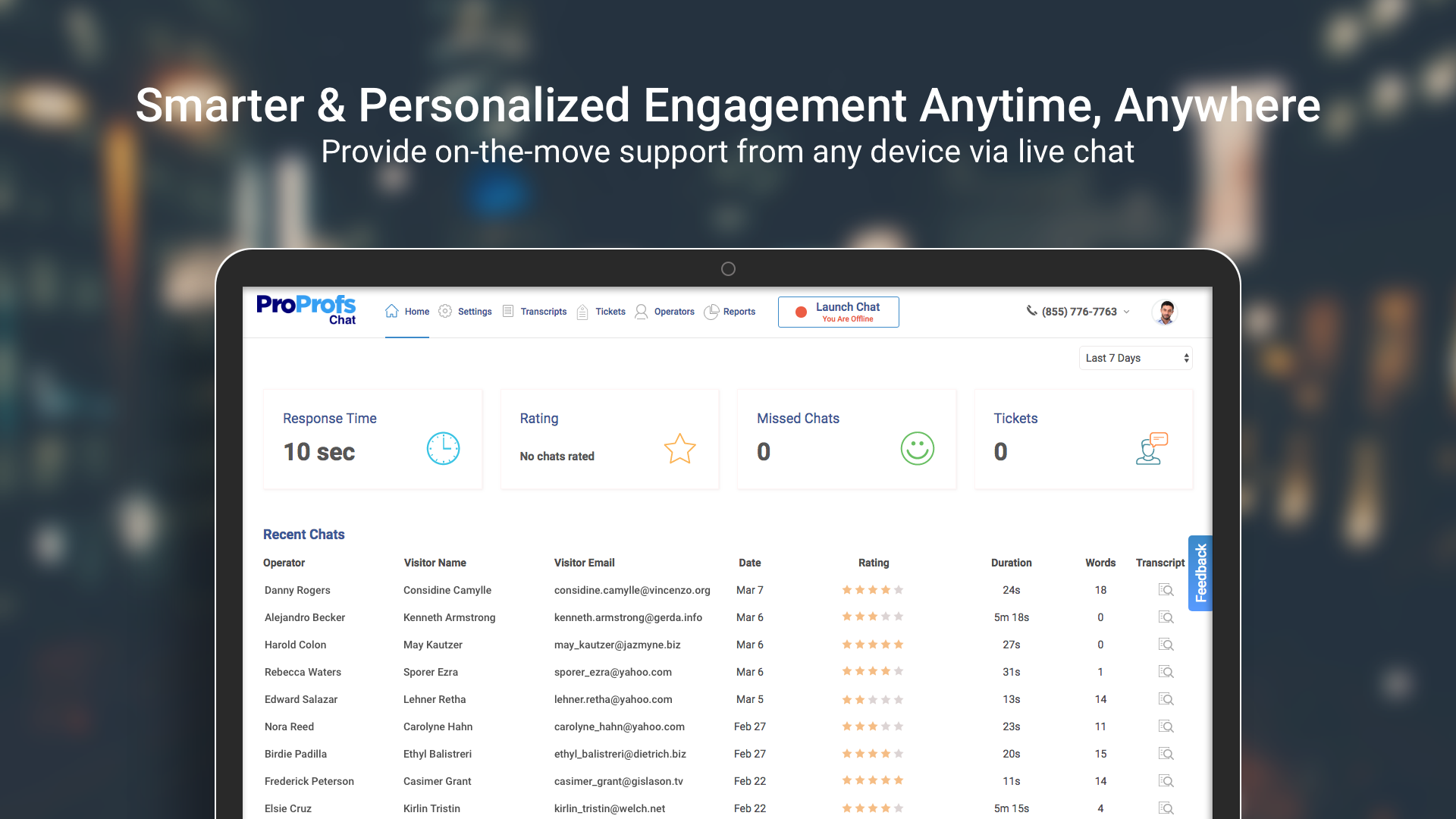 ProProfs Chat screenshot