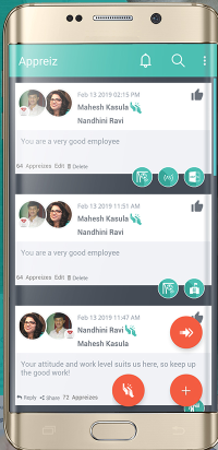 Appreiz screenshot: Appreiz: real-time social recognition of talent