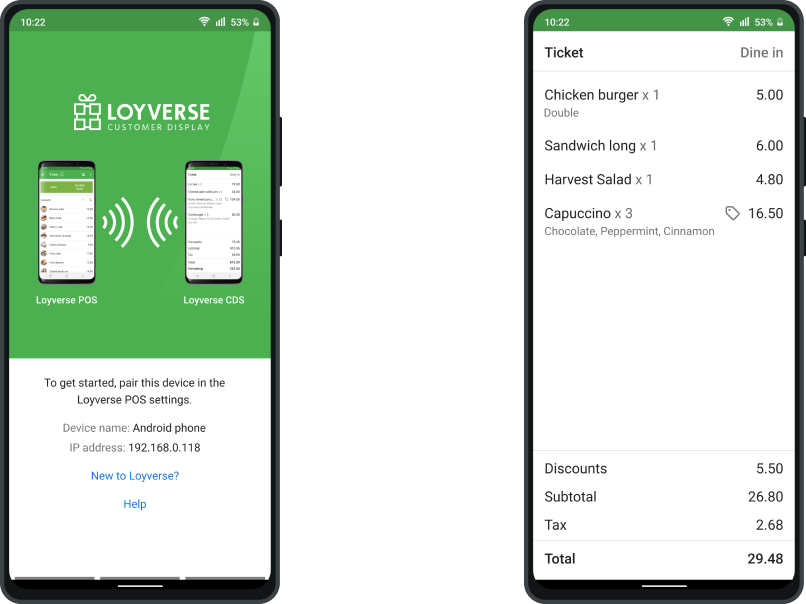 Loyverse Customer Display System Software - 2