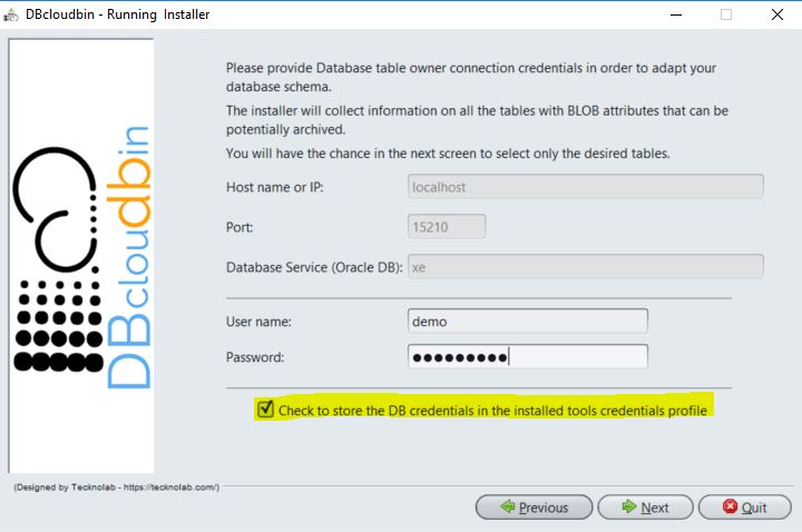 DBcloudbin Logiciel - 2