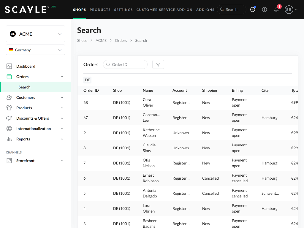 Scayle Software - Scayle Orders