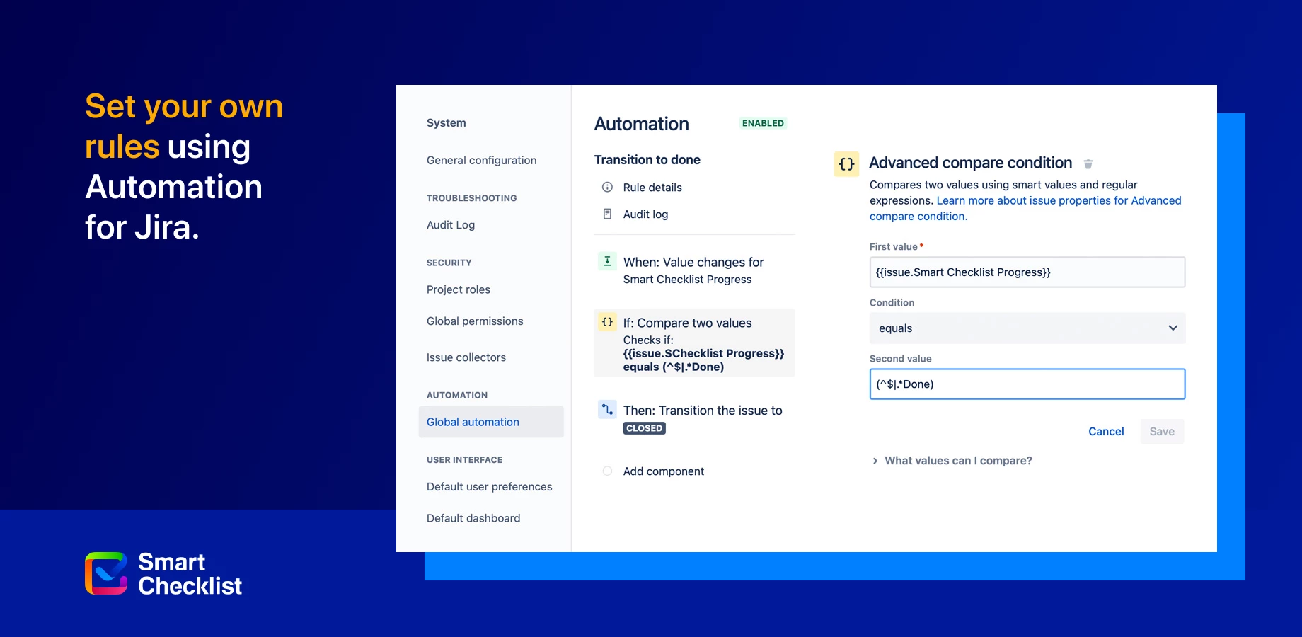 Set your own rules using Automation for Jira