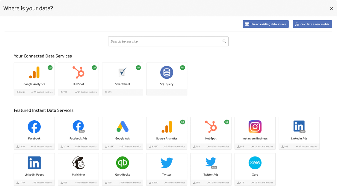 Explore your metrics using different chart types, time ranges, and segments