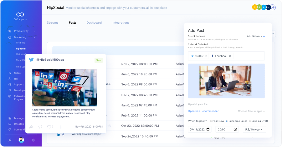 HipSocial screenshot: Social Listening Tool: Monitor social networks