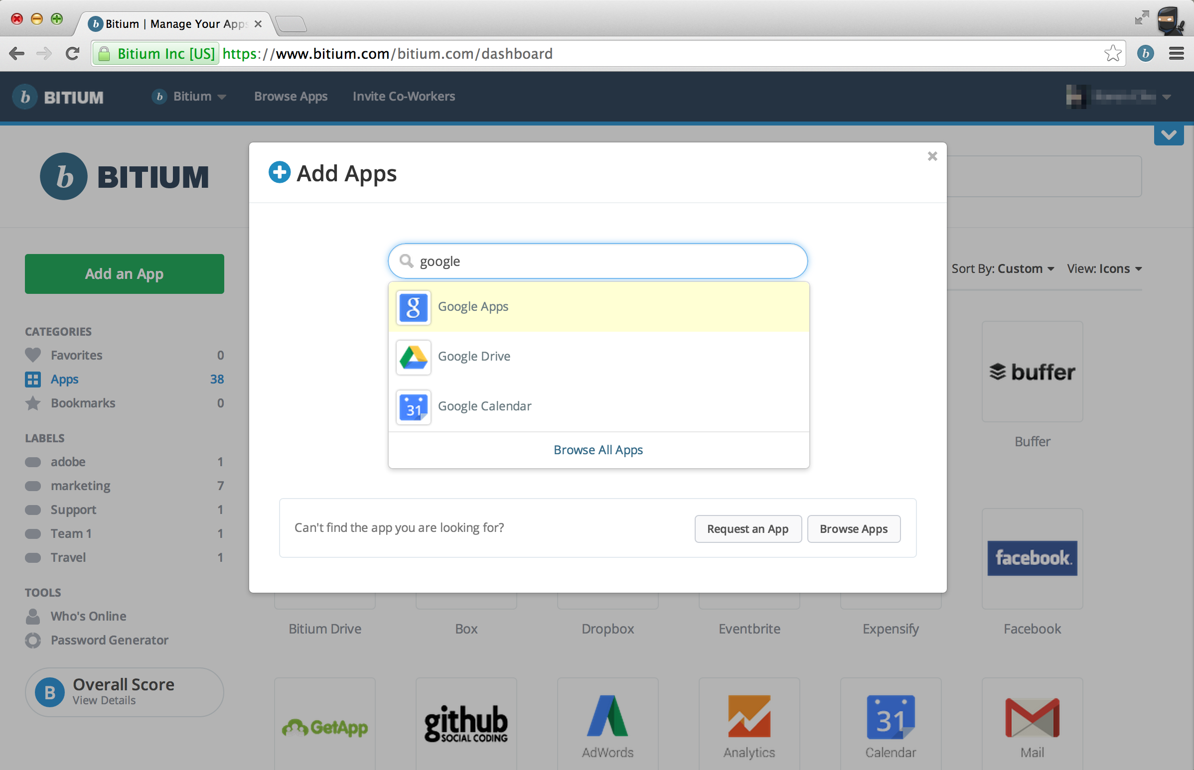 Bitium Software - Easily add an app to your Bitium Dashboard
