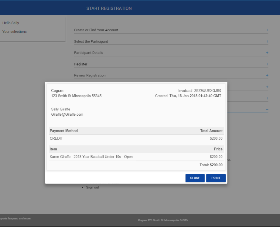 Cogran Software - Easy receipts that can be saved or printed, as well as automated emails.