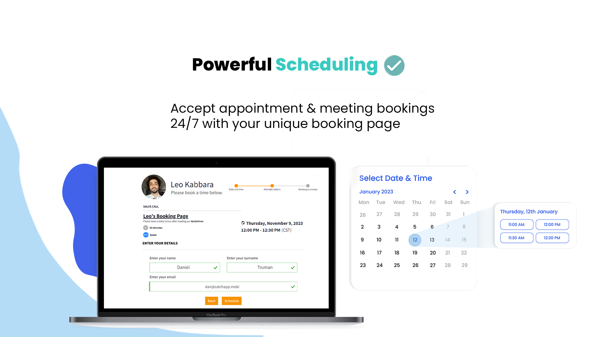 CatchApp Bookings screenshot