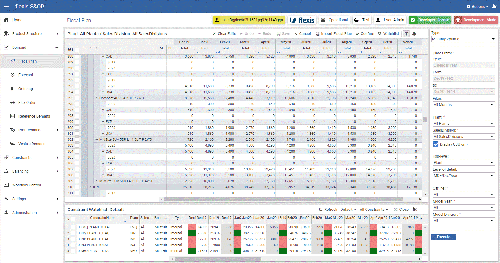 S&OP - Demand Capacity Management Software - flexis Demand Capacity Management 2