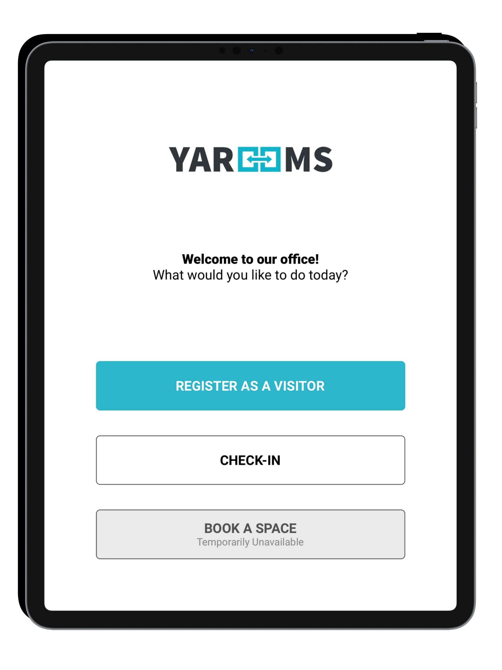 YAROOMS Software - A modern visitor management system made to save time, enable workplace compliance and position your lobby for a great first impression. Your branding-friendly, easily configurable interface.